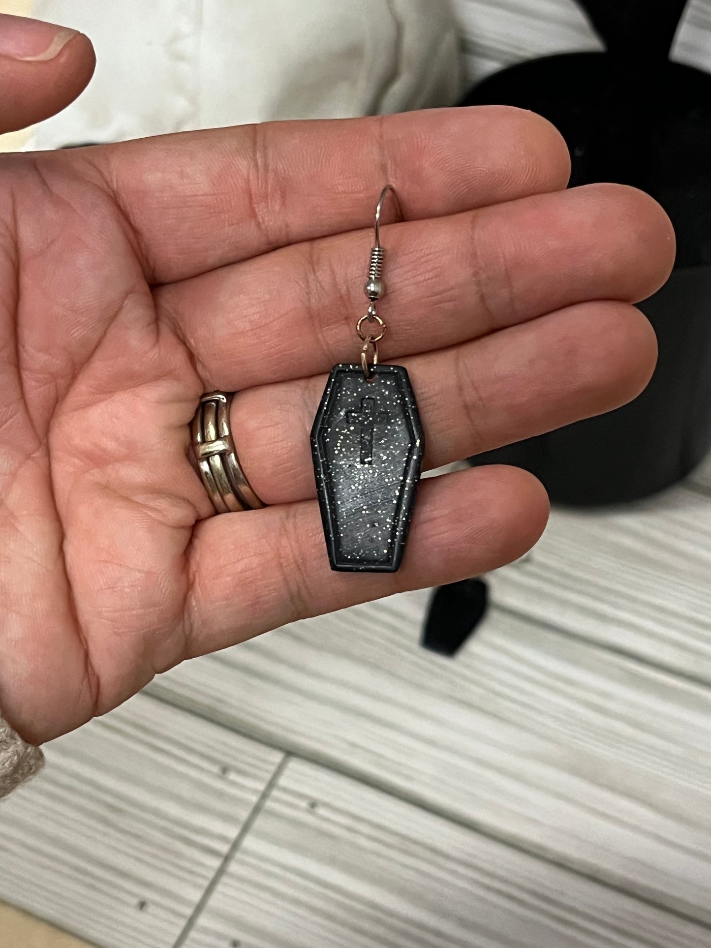 Sparkle Black Coffin