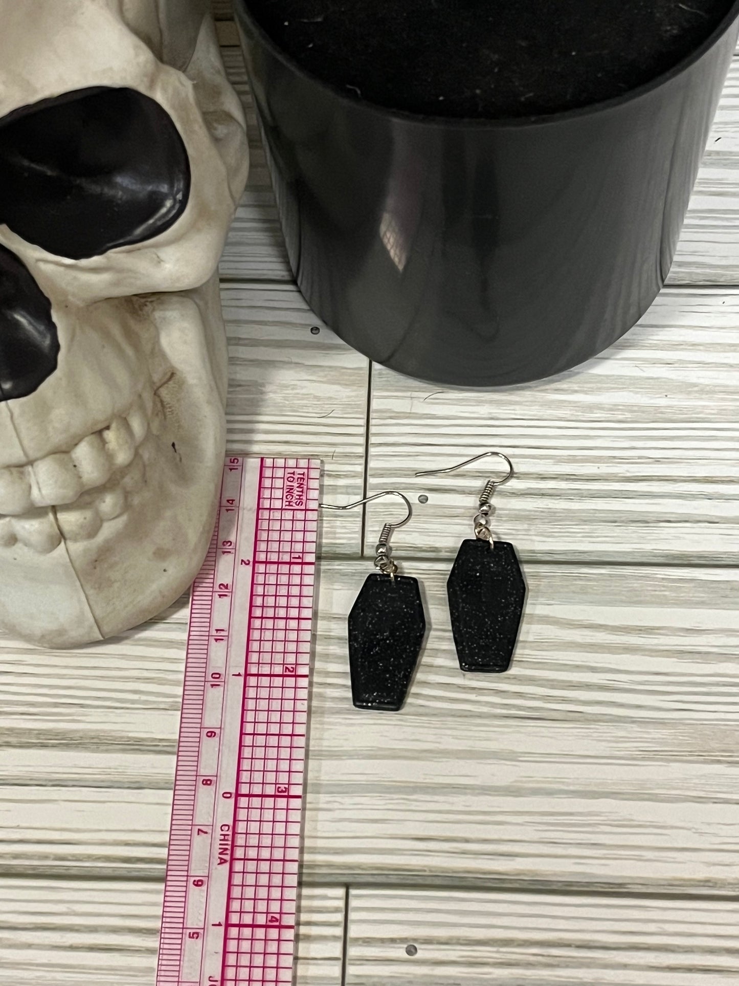 Sparkle Black Coffin