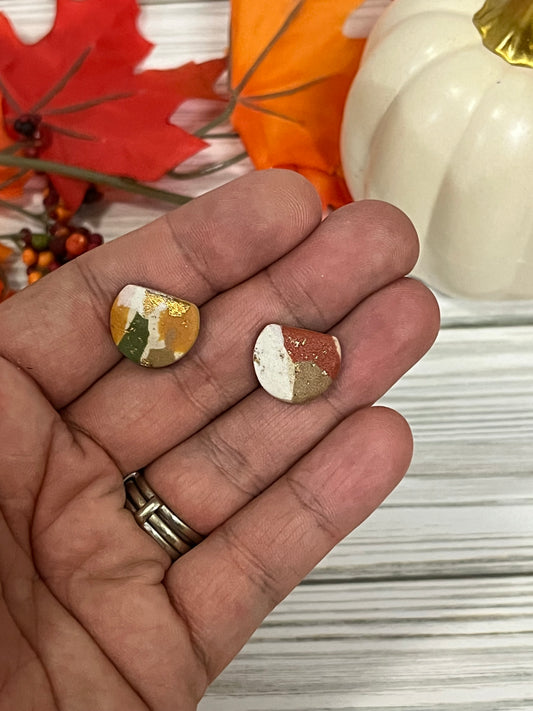 Fall Marble Medium Stud