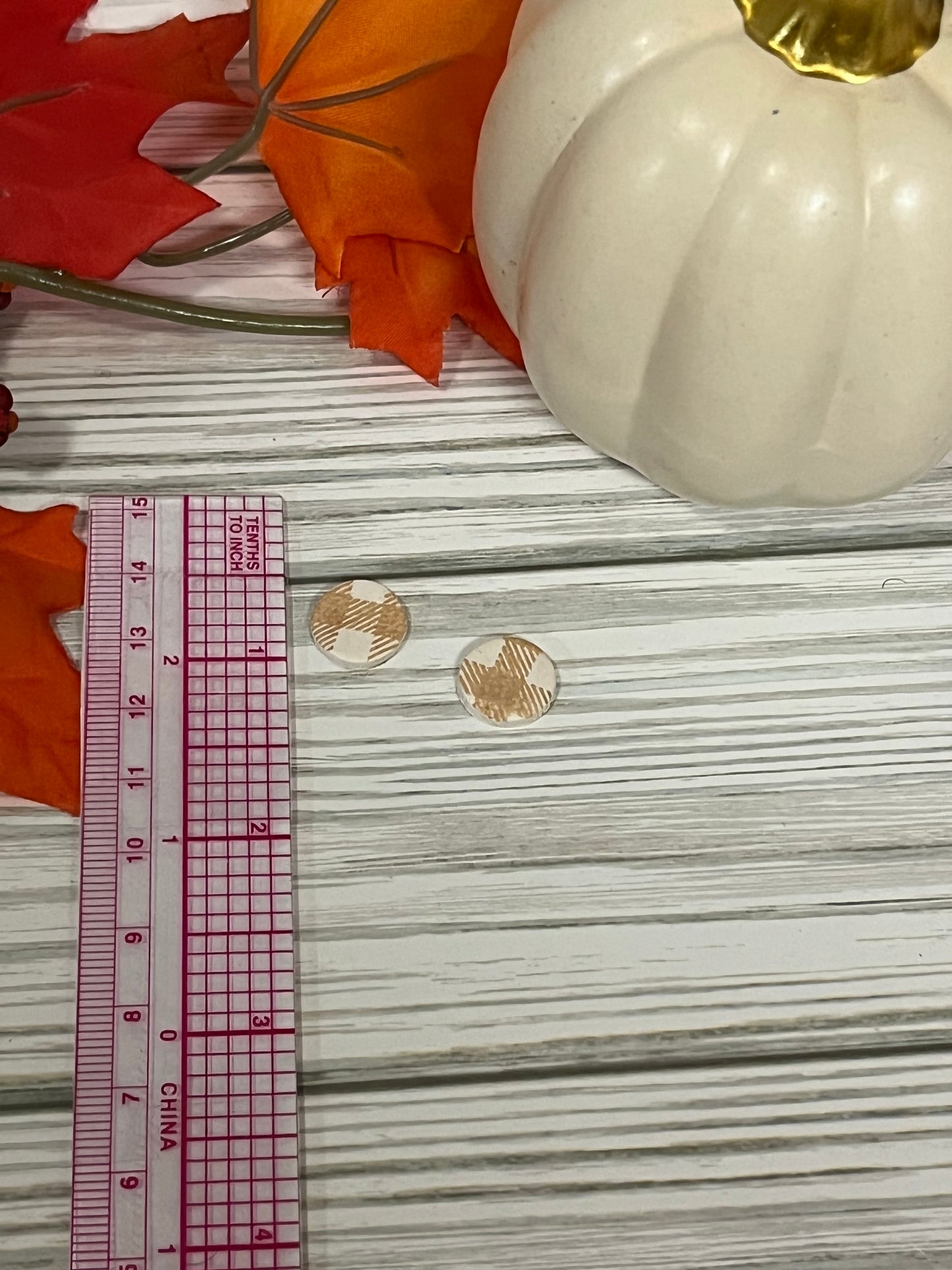 Fall Gingham Stud