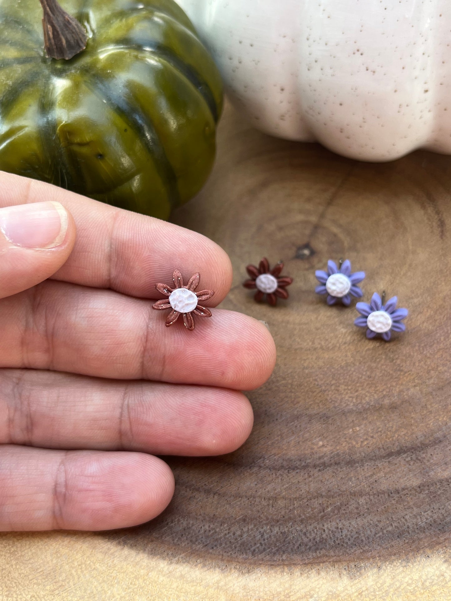 Fall Floral Micro Stud