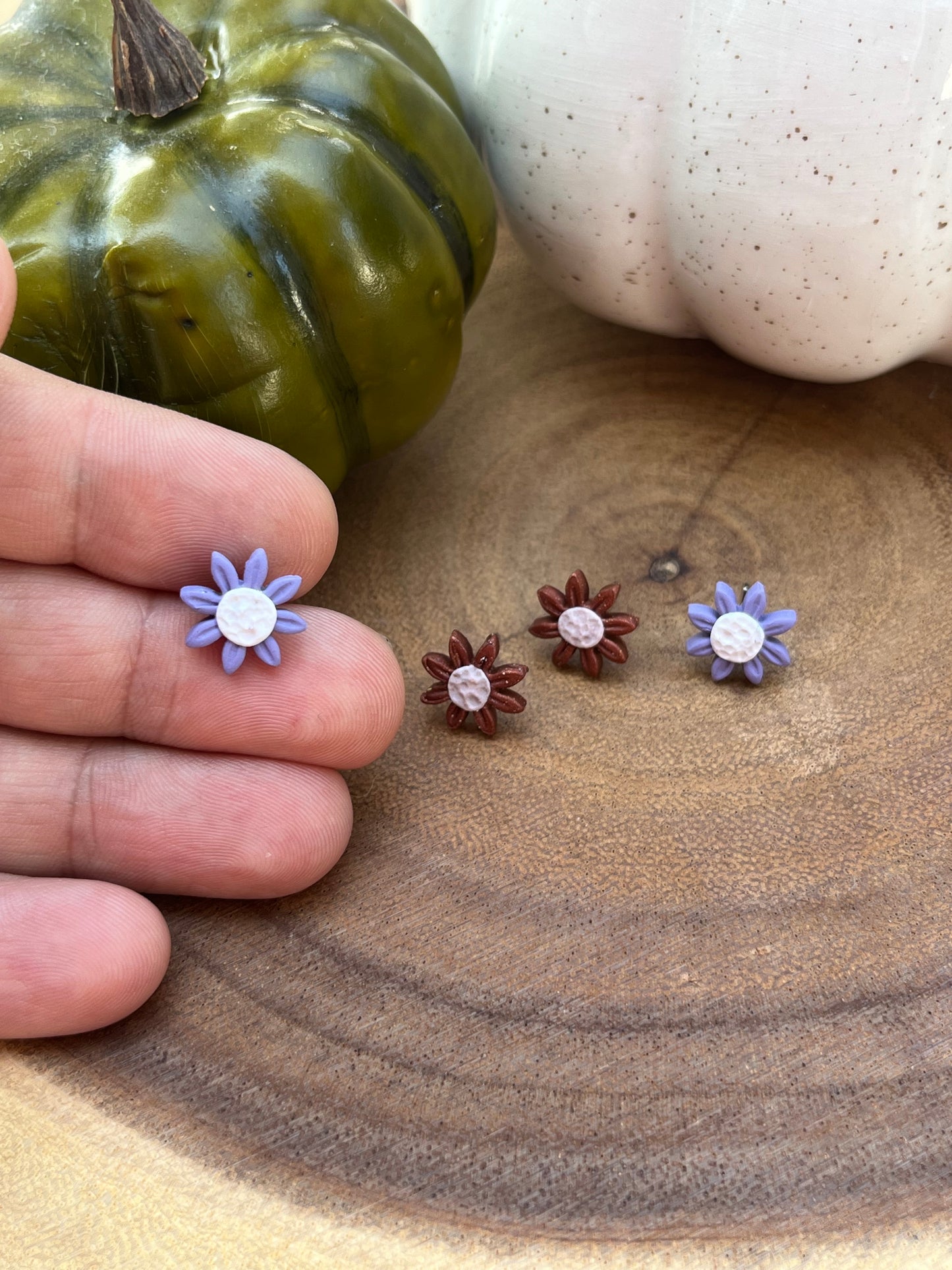 Fall Floral Micro Stud