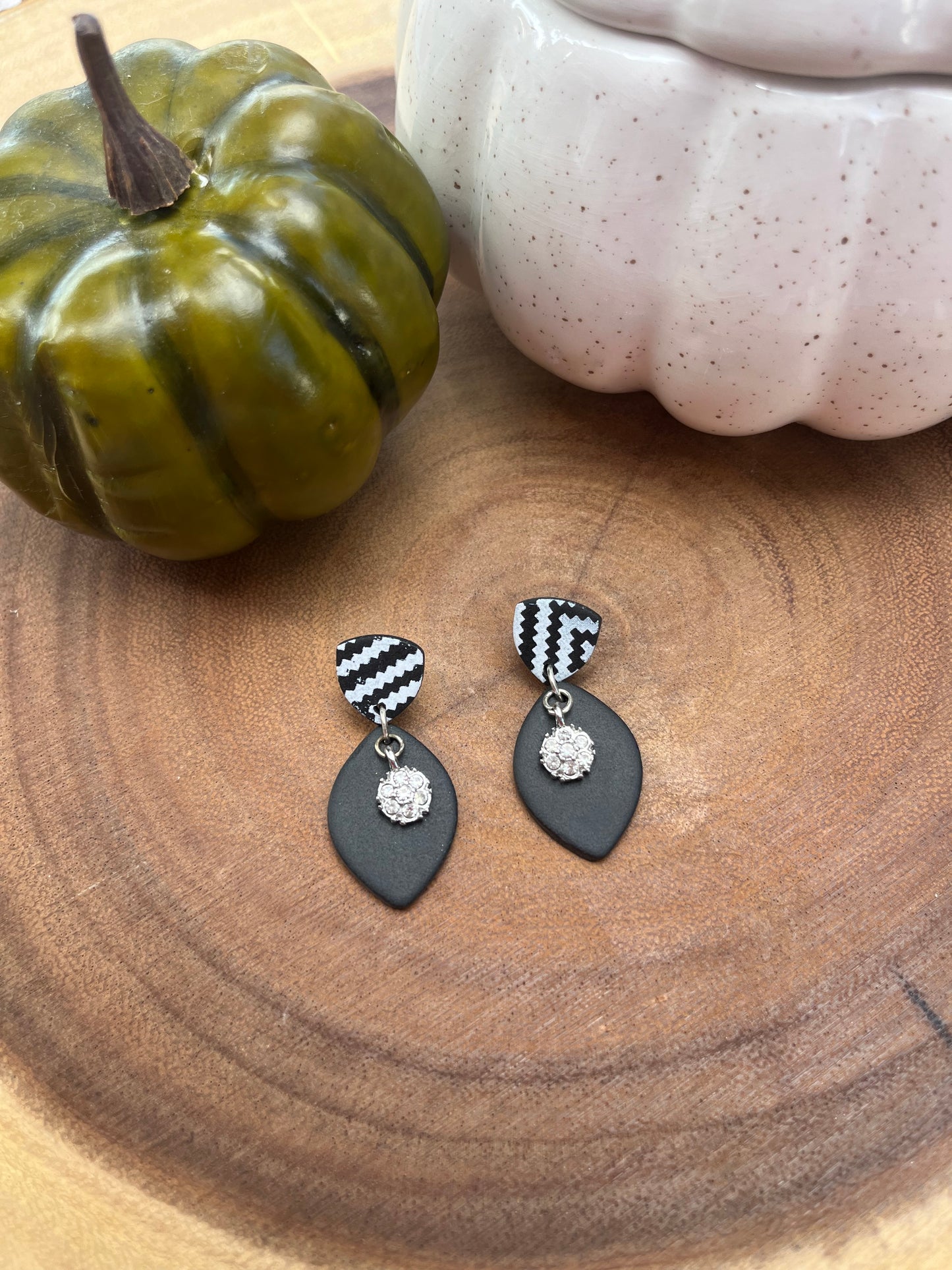 Black Chevron Charm