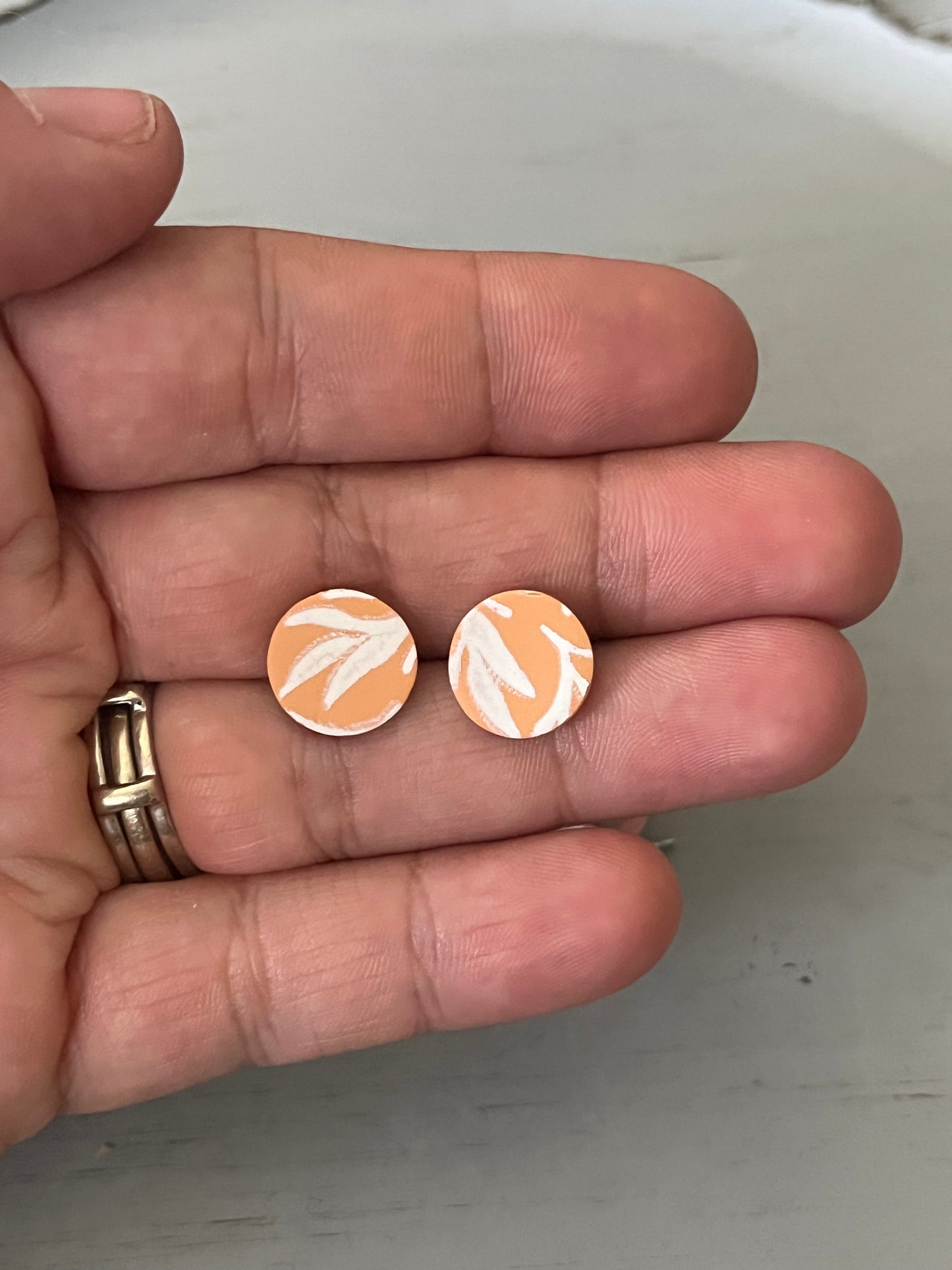 Floral Circle Studs