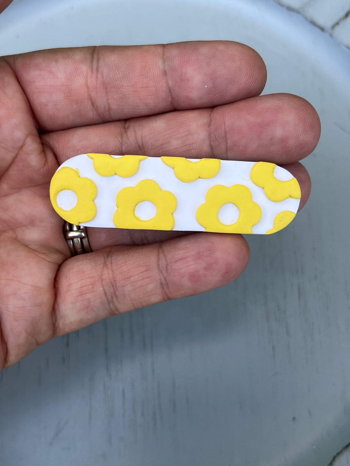 Floral Yellow Barrette