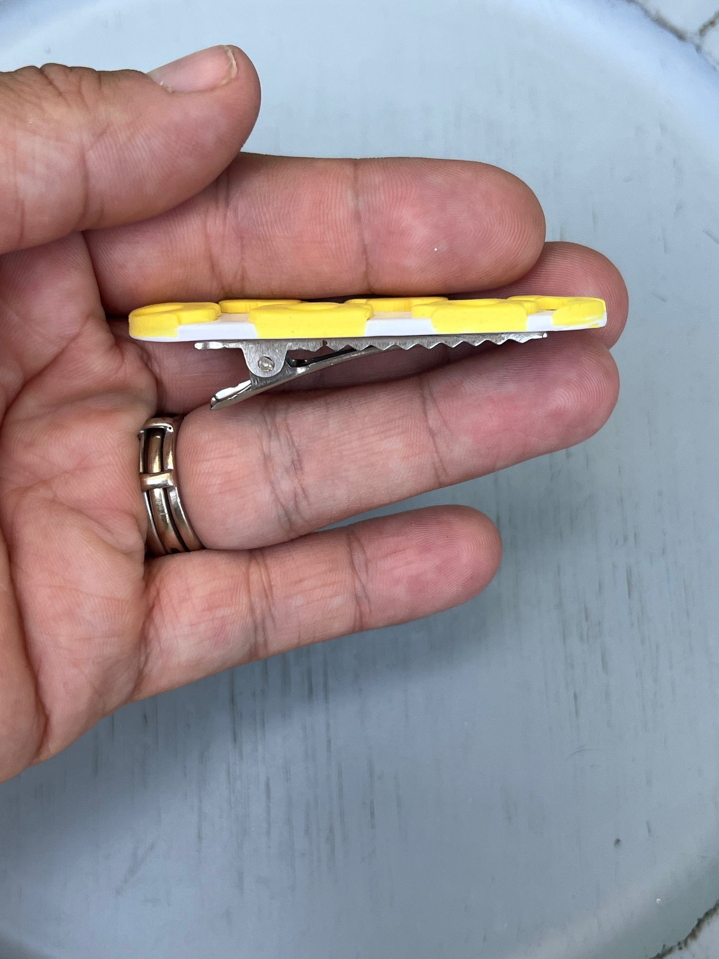 Floral Yellow Barrette