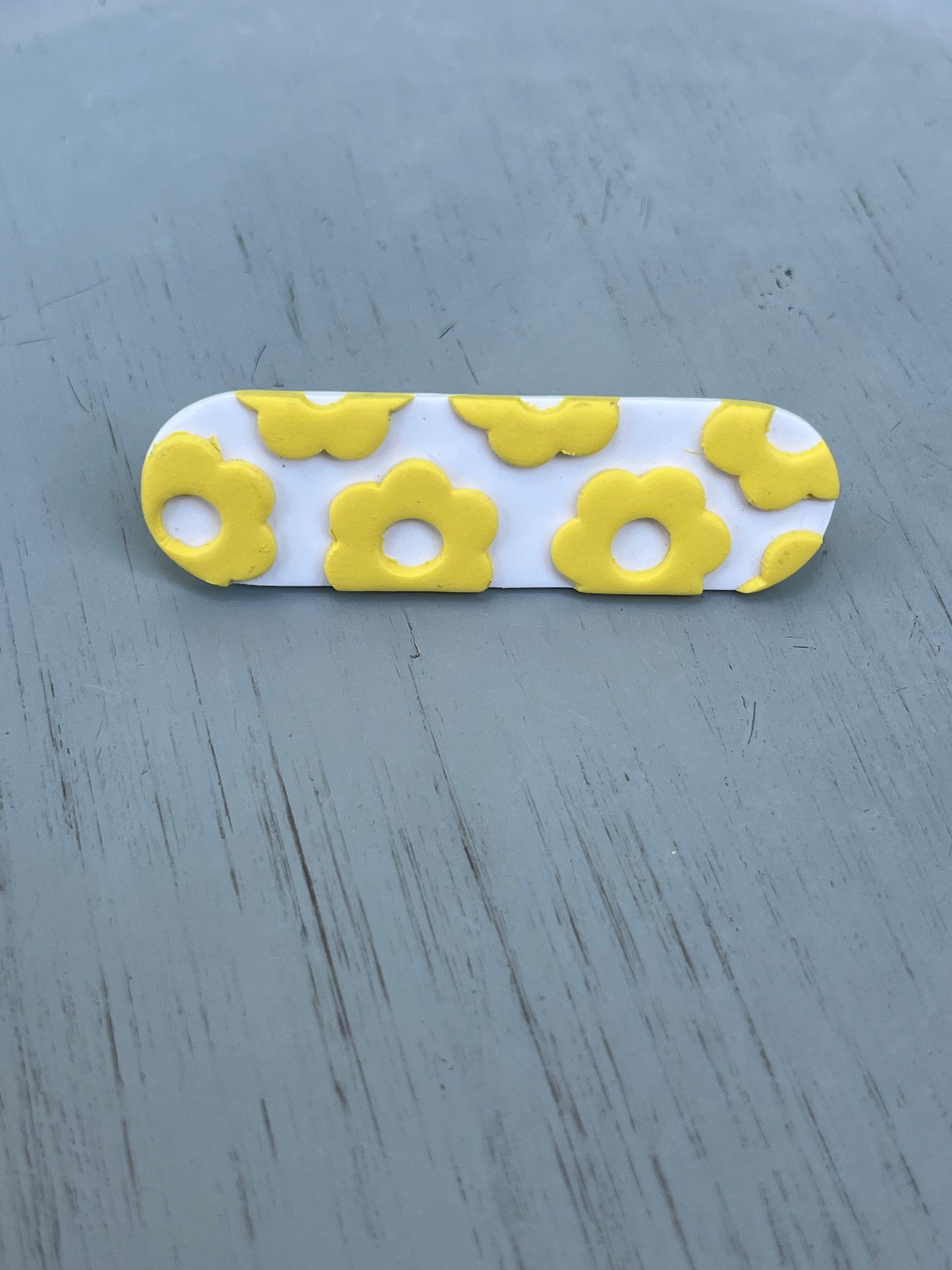 Floral Yellow Barrette